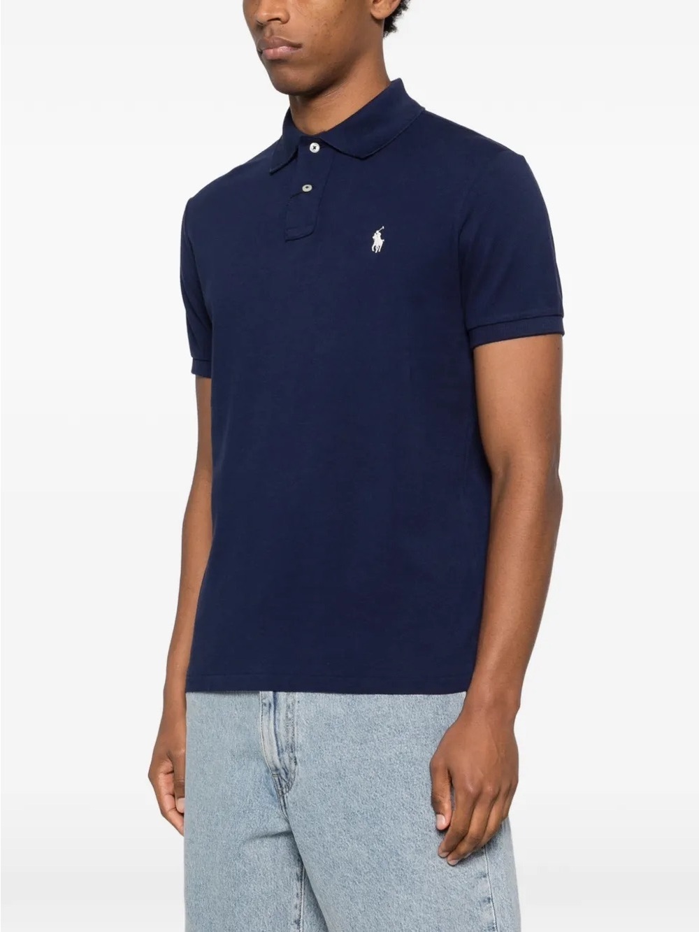 Ralph Lauren Navy Short-Sleeve Polo with White Pony
